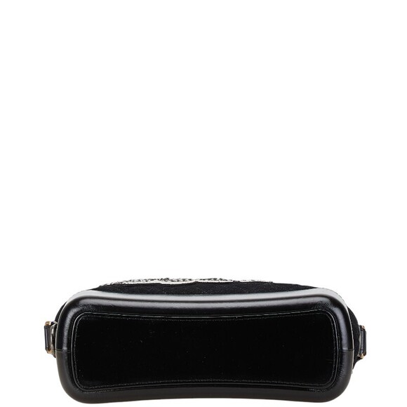 Chanel Gabriel Chain Shoulder Bag Black Felt Leather - Picture 3 of 9
